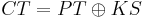 CT = PT \oplus KS